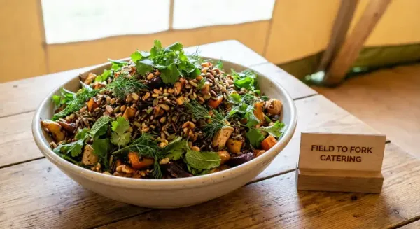Fragrant wild rice salad with soy and ginger dressing