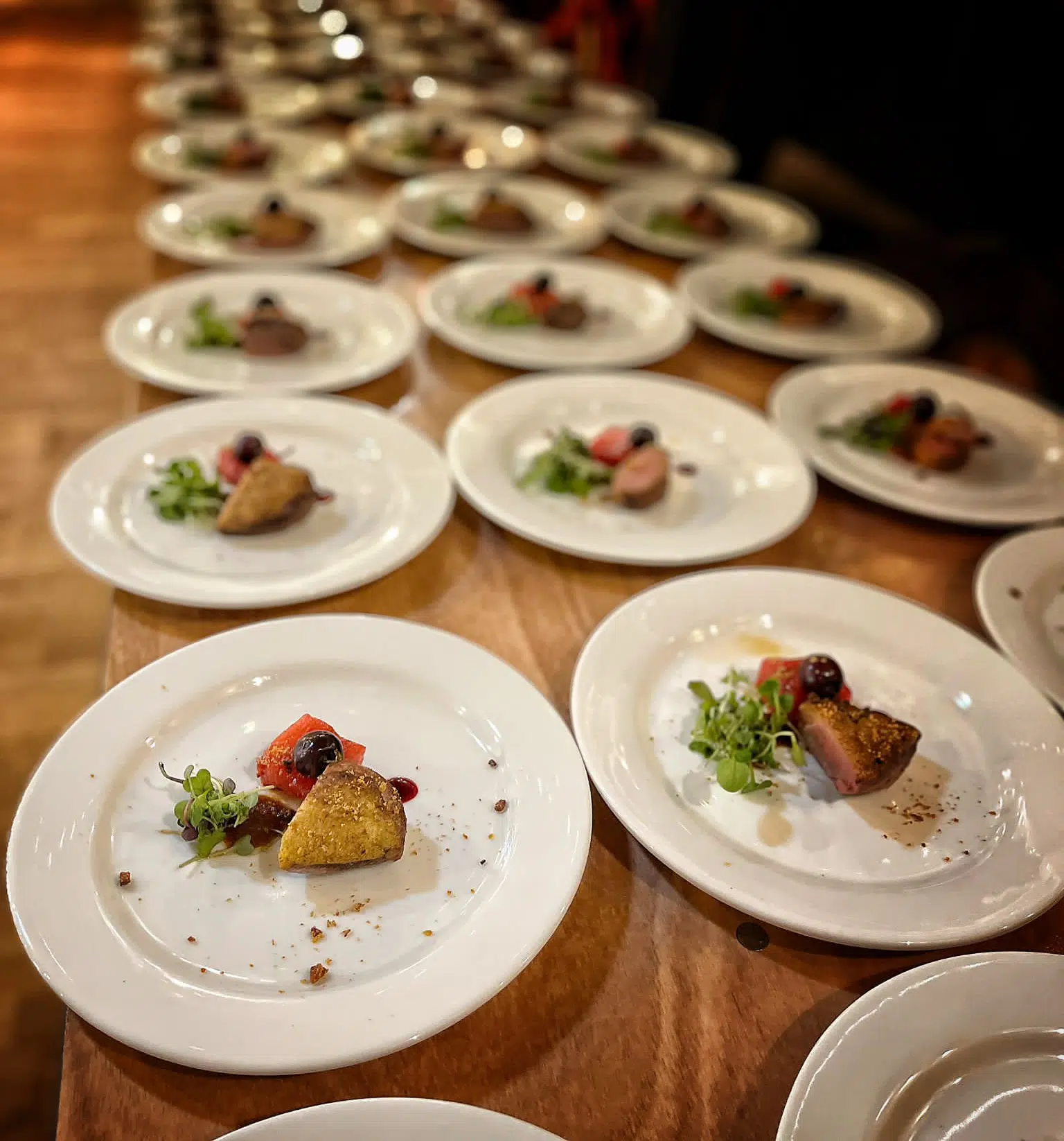 desserts plated